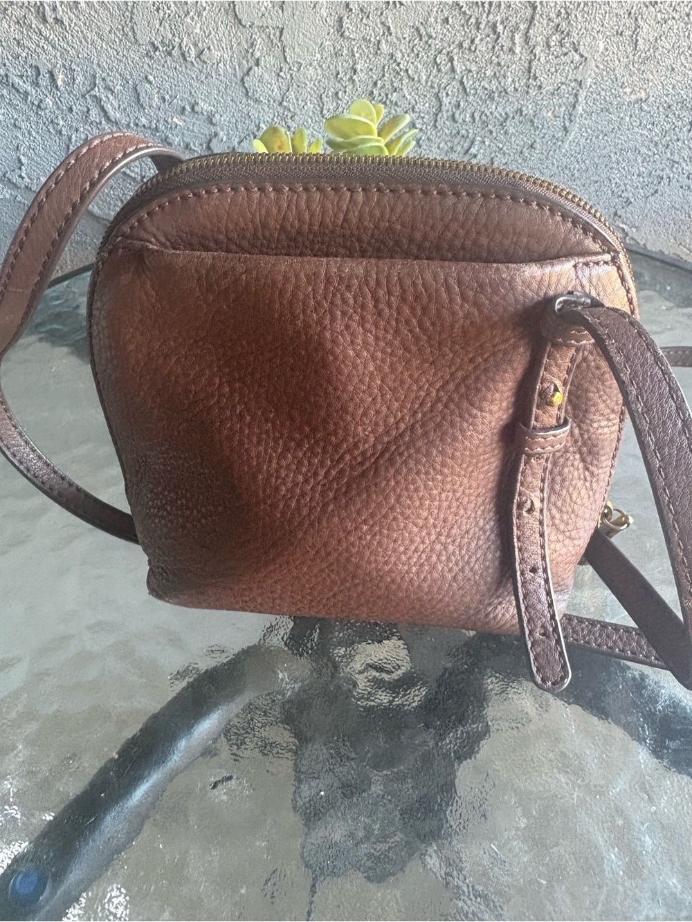 HOBO small brown leather crossbody purse - Picture 11 of 14